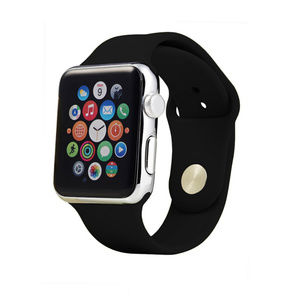 New Apple Watch Silicone Band Black